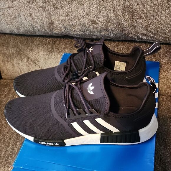 Adidas RMD R1 DARK  PURPLE Sneakers with Modern Athletic Design WHITE STRIPES - Picture 1 of 8